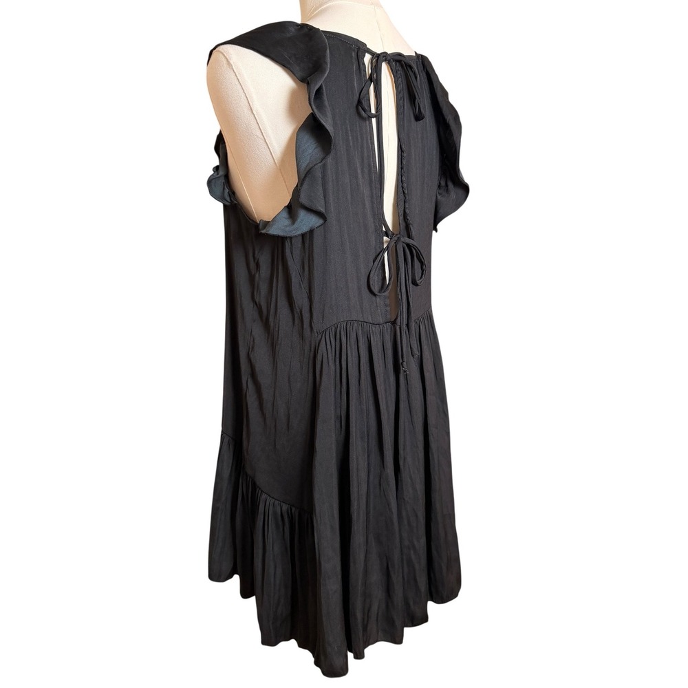 Free People Intimately Want Your Love Tie Back Mini Dress‎ Black XS - Picture 6 of 16